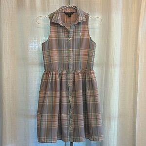 Polo by Ralph Lauren Pastel Plaid Cotton Dress